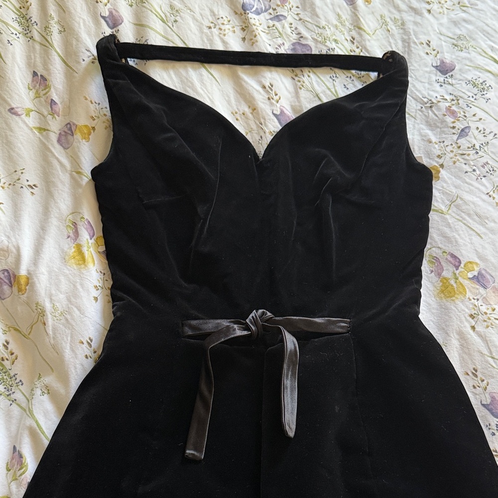 Jacques Heim Paris - McAlpin's Vintage Black Velvet Evening Dress
